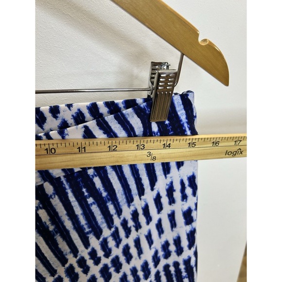 Michael Michael Kors Pants Semi-sheer White‎ Blue Wide Leg Size 8 - Picture 3 of 10